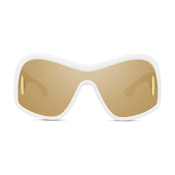 NEW LOEWE SUNGLASSES WHITE BROWN GOLD WOMEN EYEWEAR LOEWE LW40131I 25G - Picture 4 of 5